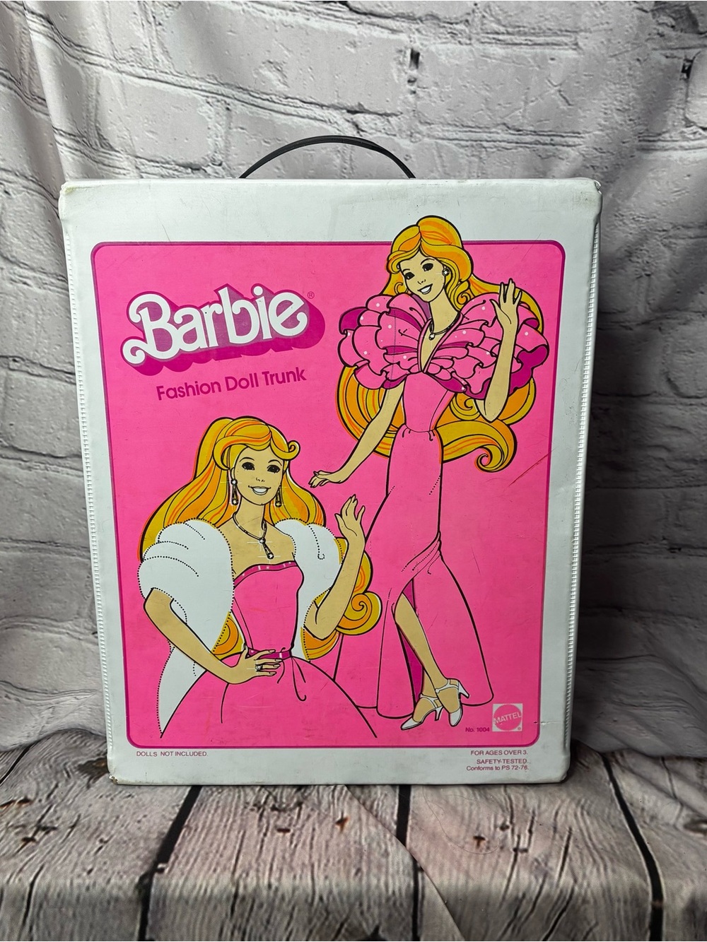Vintage 1982 Mattel Barbie Fashion Doll Trunk Carrying Accessories Case AS IS‎